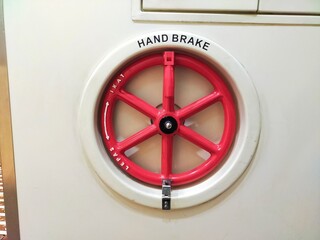 Hand brake in the train