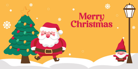 Merry Christmas celebration vector for online banner