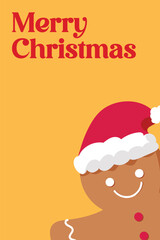 Christmas celebration vector featuring gingerbread cookie