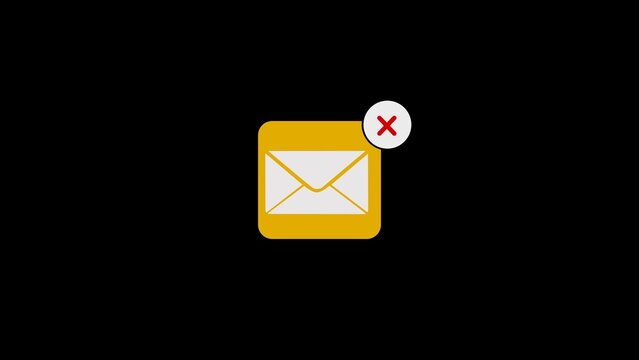Cancelled email notification icon concept representing message rejected or unsent