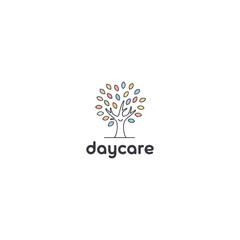 daycare logo, education logo, care logo, kids logo template, child care center, baby care, sweet home logo	
