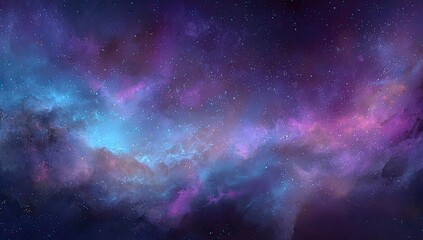 Naklejka premium Cosmic nebula expanse