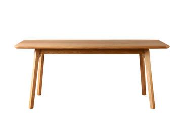 Fototapeta premium Light Brown Wooden Dining Table with Simple Design