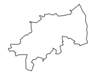 Annamayya  district gray line map Andhra pradesh, india