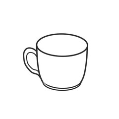 black lines forming a drink cup without a background