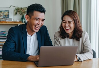 Obraz premium Engaging Collaborative Meetings for Young Asian Professionals in Modern Office Spaces