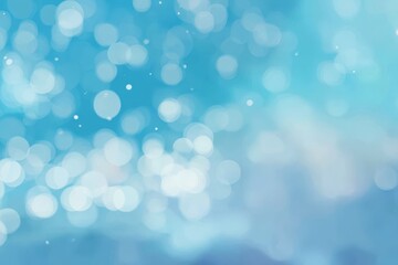 Bright light spots create a dreamy atmosphere against a soft blue background in a serene setting