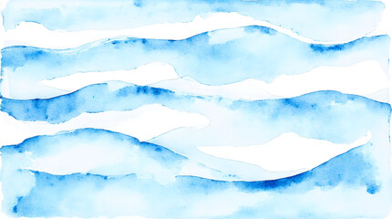 Obraz premium Abstract Watercolor Landscape: Capturing the serene beauty of nature, this abstract watercolor landscape evokes the tranquility of a misty mountain range.