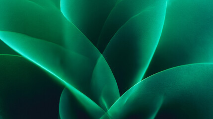Green abstract layered background for nature themes, AI generated.