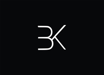 BK Abstract Letters Logo Monogram Design Icon Font