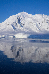 Antarctica mountain with snow