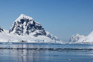 Snow Covered mountains in Antarctica