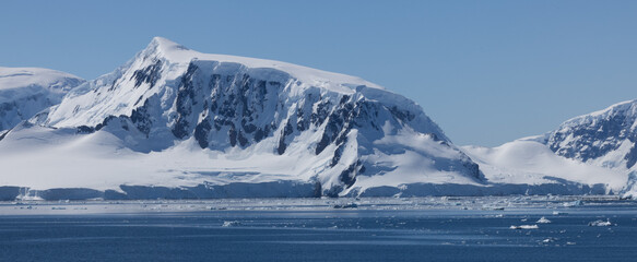 Snow Covered mountains in Antarctica