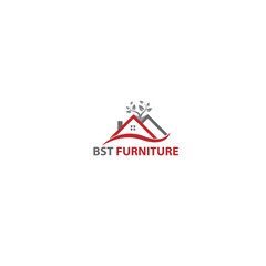 Premium vector bst furniture  logo design. 