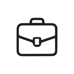 Briefcase icon vector. A thin line sign. Isolated contour symbol illustration