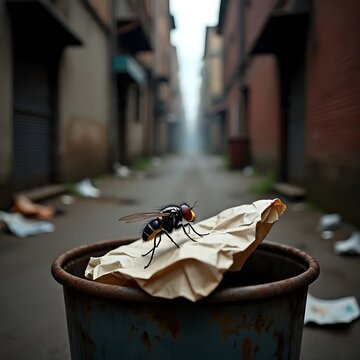 fly on the gerbage
