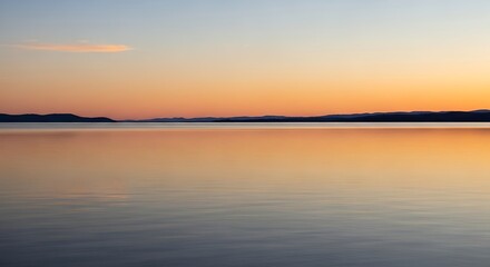 Obraz premium Lake at Sunset with Reflection