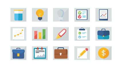 Business and finance icons for presentations and projects