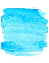 Obraz premium Abstract bright blue watercolor paint splatter