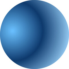 Abstract Blue Gradient Sphere with Smooth Light and Shadow


