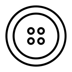 Button Vector Line Icon Design
