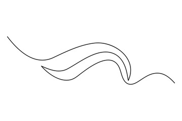 One line drawing of ocean wave minimalist sea outline vector art illustration
