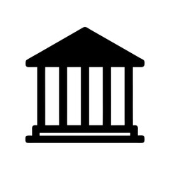Classic architecture building icon representing a bank, museum, or government office