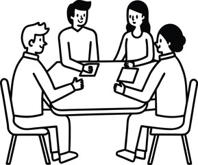 two people sitting at a table with drinks and food