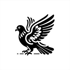 Fototapeta premium A dove with open wings