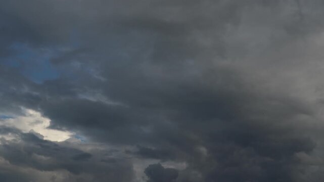 Time-Lapse Of Stormy Clouds In The Sky