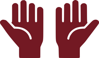 Symbolic Representation of Hands Expressing Openness and Readiness Two Hands Illustrated with Bold Lines Showcasing Invitation and Support