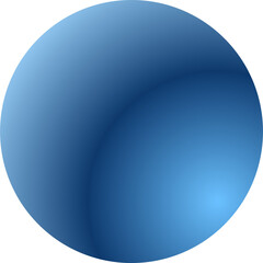 Abstract Blue Gradient Sphere with Smooth Light and Shadow

