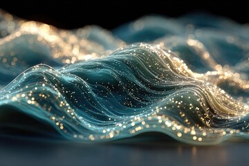 Abstract wavy textured surface