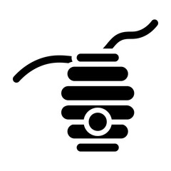 Beehive Vector Glyph Icon Design