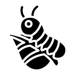 Caterpillar Vector Glyph Icon Design