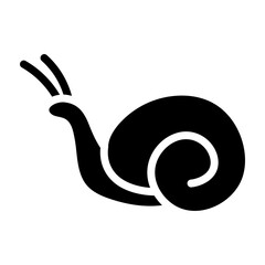 Snail Vector Glyph Icon Design