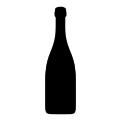 Silhouette of a Wine Bottle, A Timeless Representation of Celebration and Sophistication