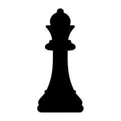 Chess Queen Silhouette Elegant Symbol of Strategy and Power on the Board