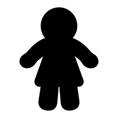 Silhouette of a Female Figure in a Simple Skirt and Top Design