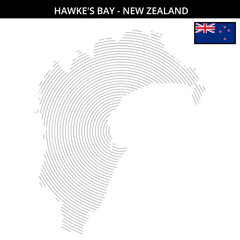 Hawke Bay New Zealand with a unique map design