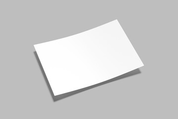 a5 landscape flyer blank mockup