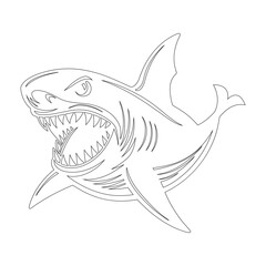Grinning Shark Vector Illustration