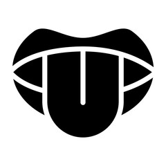 Tongue Vector Glyph Icon Design