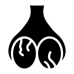 Fototapeta premium Testicles Vector Glyph Icon Design