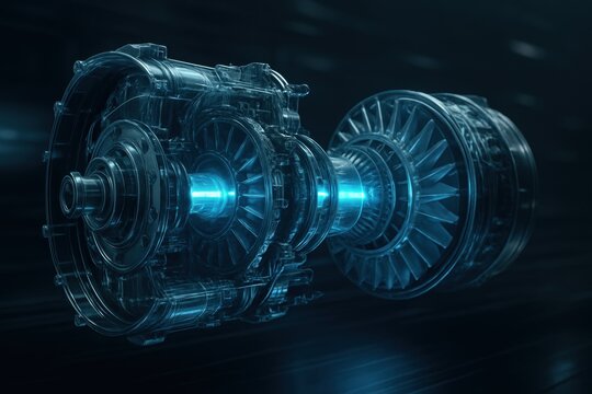 Powerhouse: This image unveils the complex architecture of an engine. It exudes strength, innovation, and the dynamism of technology and machinery.