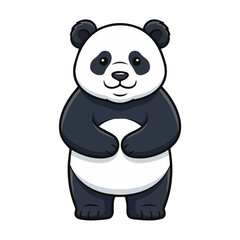 Obraz premium A gentle panda contentedly chews on bamboo, a precious and endangered symbol of peace and conservation