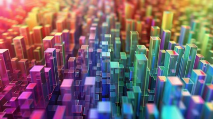 Obraz premium The vibrant spectrum of colors, creating a dynamic and visually engaging representation of audio or sound data.