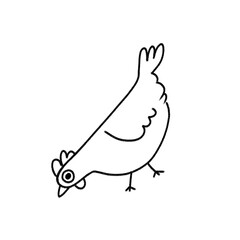 hand drawn of whimsical chicken, rooster, and hen illustrations