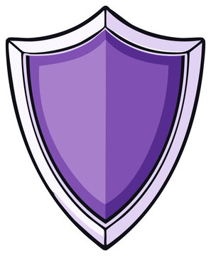 recommend clip art: Simple isolated purple shield icon for security and protection