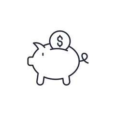 saving icon. linear style sign for mobile concept and web design. Vector icon. Symbol, logo illustration. Vector graphics